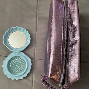 Travel Duo:  Ulta Travel Cosmetics Bag and Shell Mirror Brush